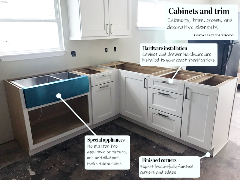 Uptown cabinets sink base close