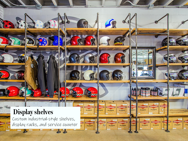 Urban Moto large shelf stocked